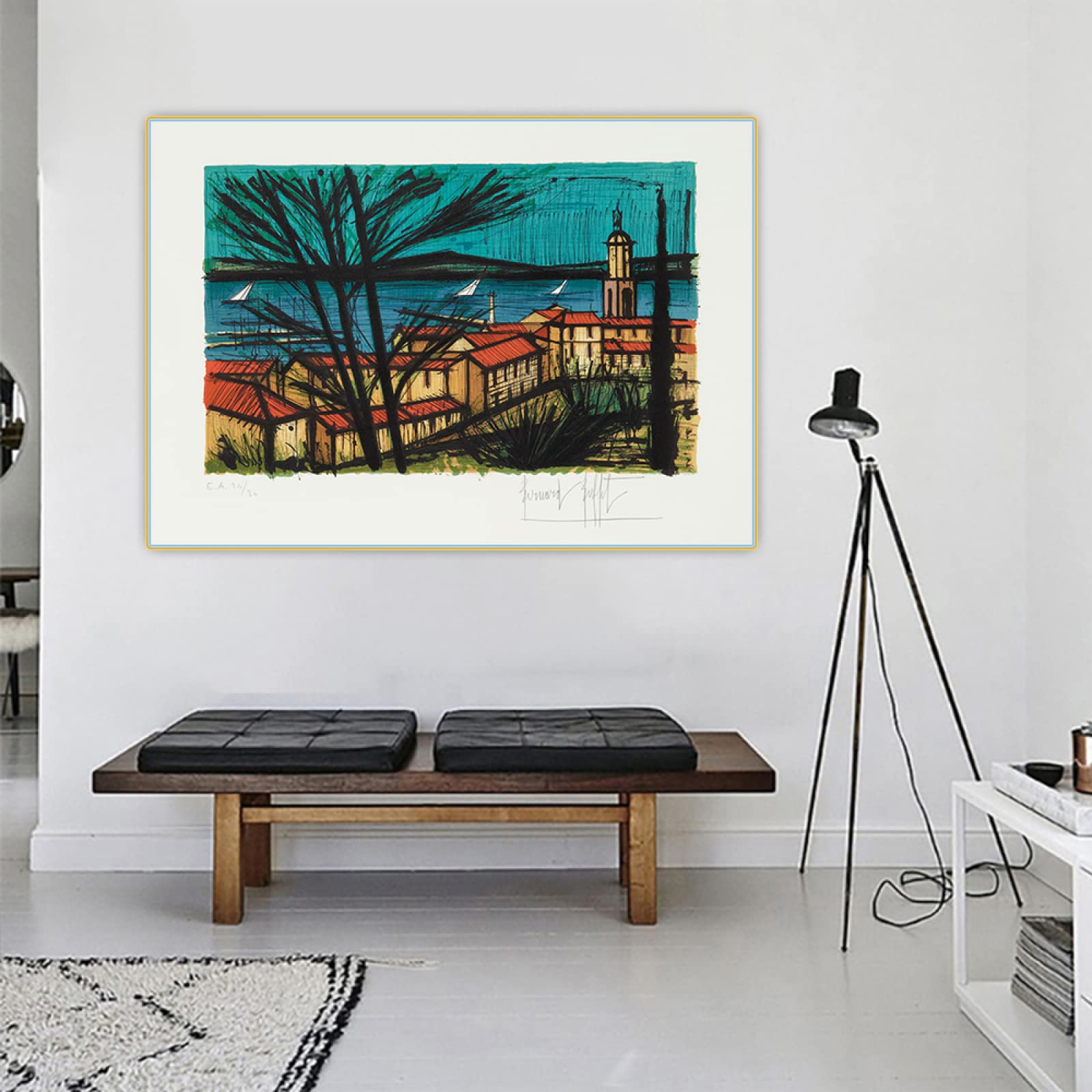 Amazon｜ベルナールビュッフェポスター《サントロペのパノラマ